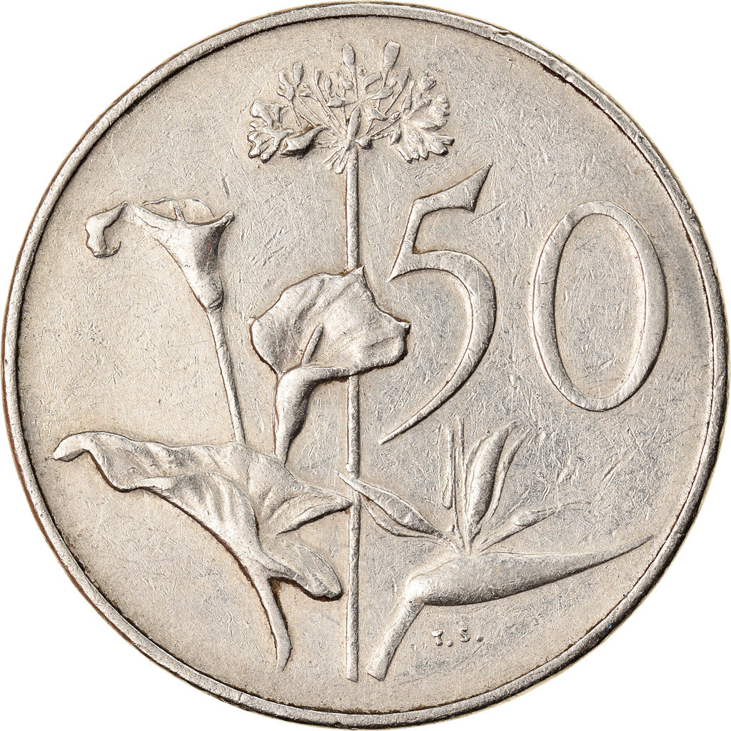 Moneda, Sudáfrica, 50 Cents, 1966, MBC, Níquel, KM:70.1