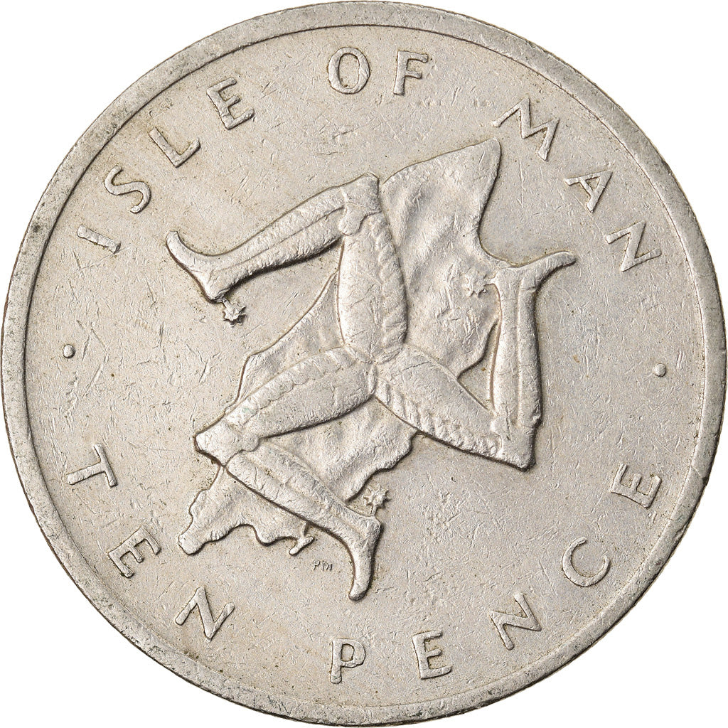 Coin, Isle of Man, Elizabeth II, 10 Pence, 1976, Pobjoy Mint, EF(40-45)