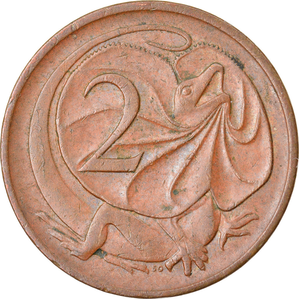 Moeda, Austrália, Elizabeth II, 2 Cents, 1974, Melbourne, EF(40-45), Bronze