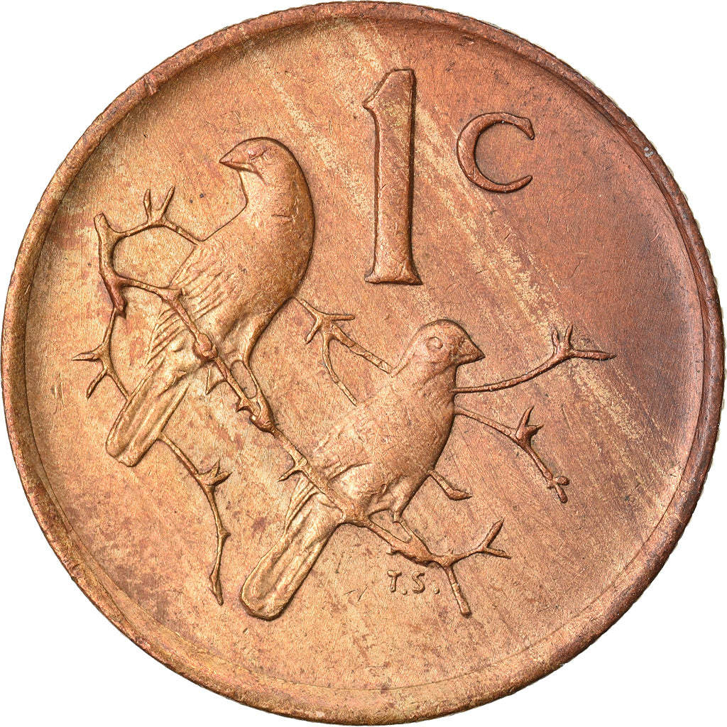 Moneda, Sudáfrica, Cent, 1989, BC+, Bronce, KM:82