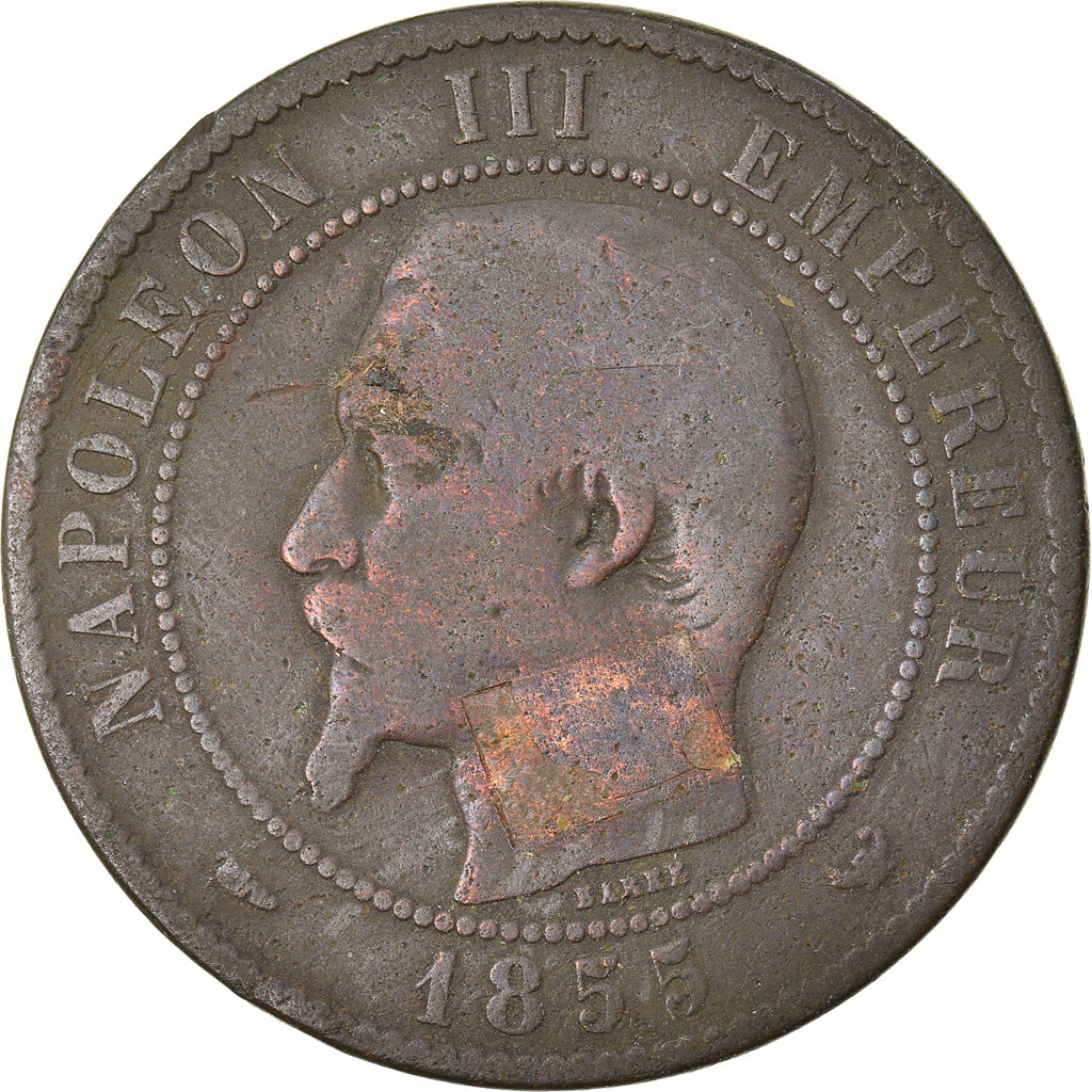 Moneta, Francja, Napoleon III, Napoléon III, 10 Centimes, 1855, Lille