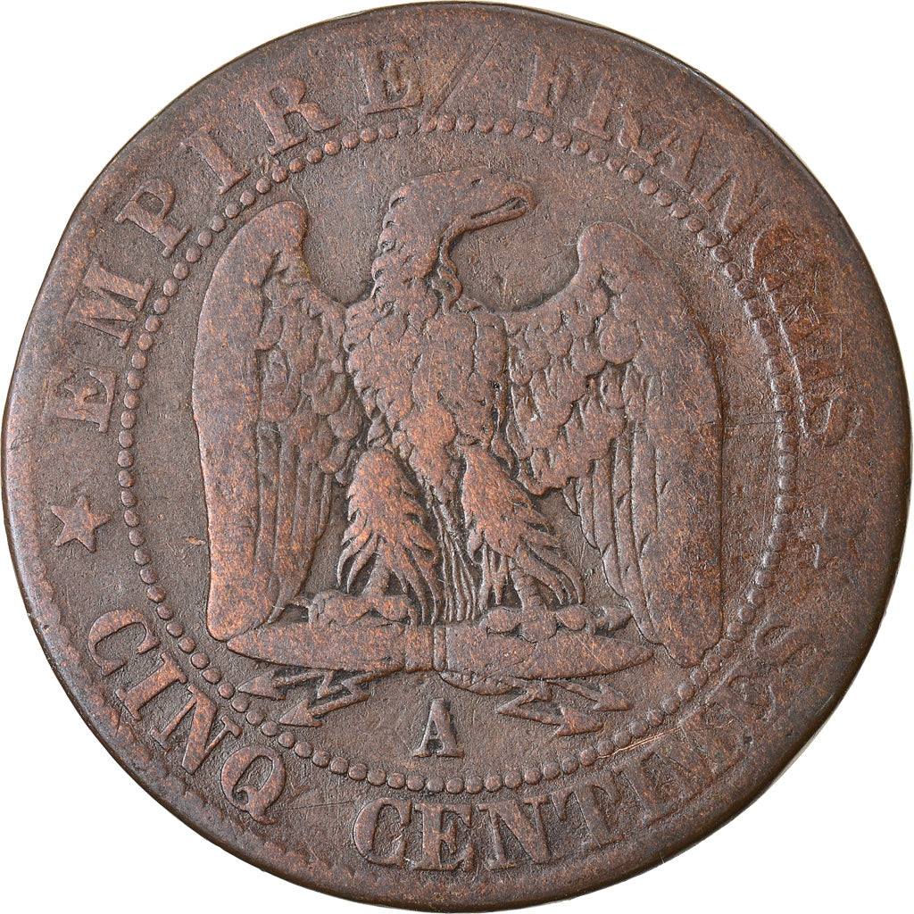 Moneta, Francja, Napoleon III, Napoléon III, 5 Centimes, 1855, Paris