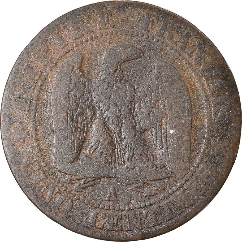 Moneta, Francja, Napoleon III, Napoléon III, 5 Centimes, 1856, Paris