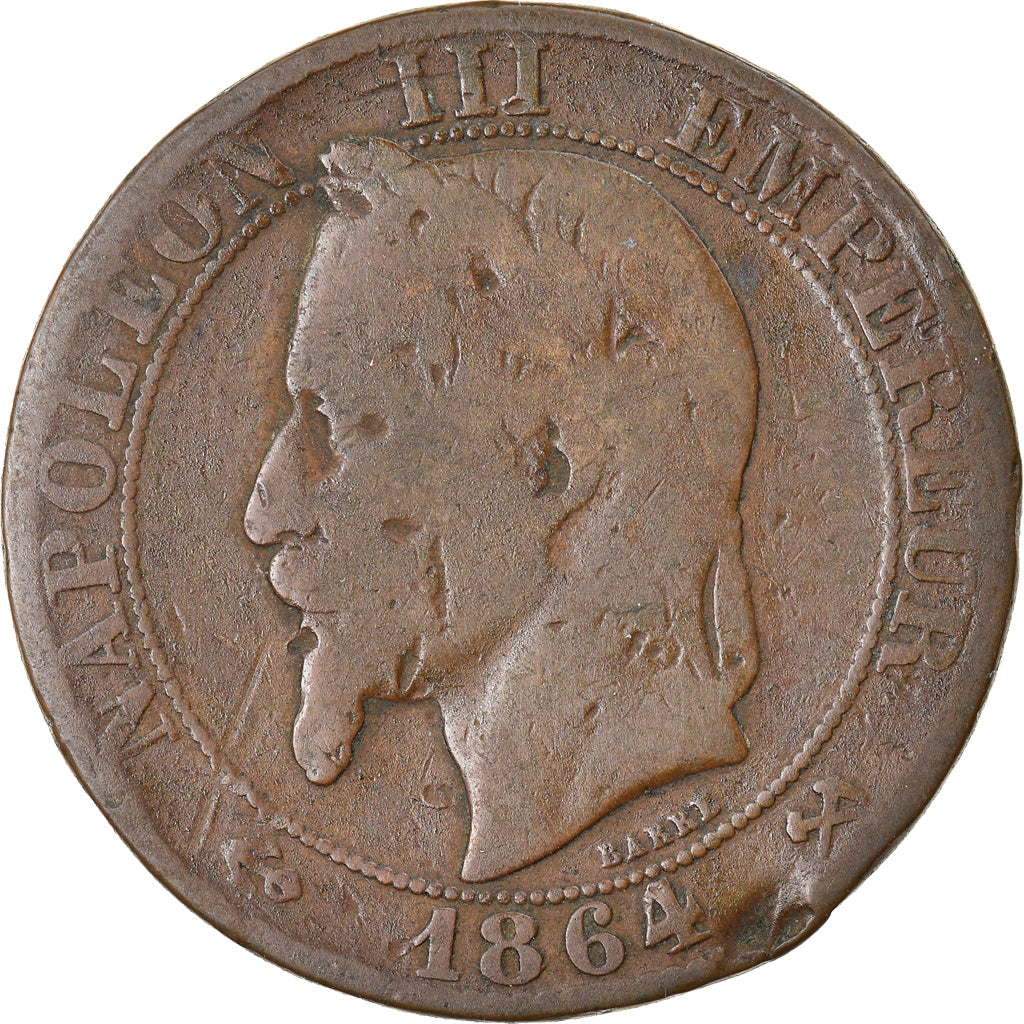 Moneta, Francja, Napoleon III, Napoléon III, 5 Centimes, 1864, Bordeaux