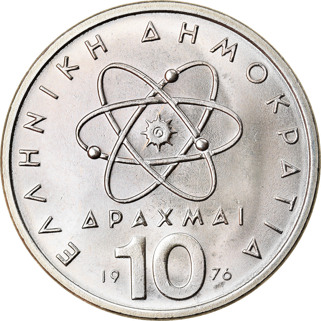 Münze, Griechenland, 10 Drachmai, 1976, UNZ, Copper-nickel, KM:119