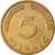 Coin, GERMANY - FEDERAL REPUBLIC, 5 Pfennig, 1949, Hambourg, EF(40-45), Brass
