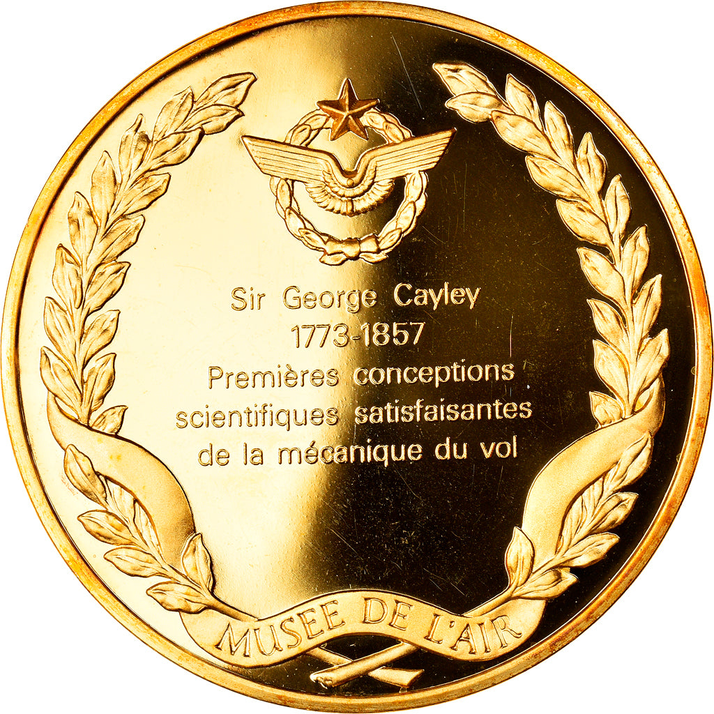 France, Medal, Conquête de l'Air, Sir Georges Cayley, Aviation, MS(65-70)