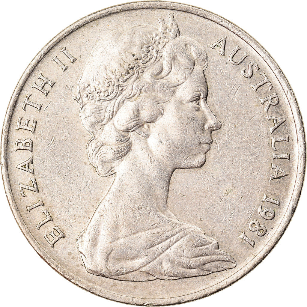 Munten, Australië, Elizabeth II, 10 Cents, 1981, Melbourne, ZF, Copper-nickel