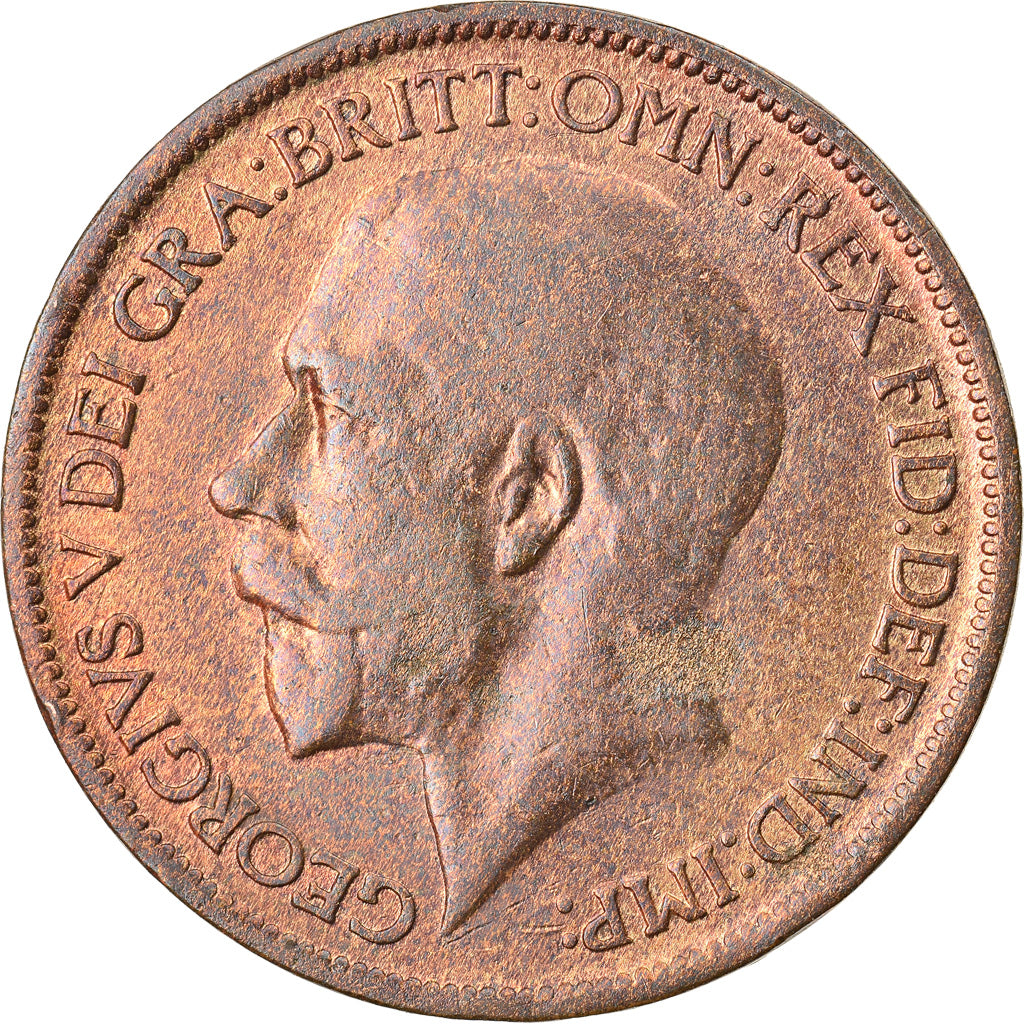 Monnaie, Grande-Bretagne, George V, 1/2 Penny, 1914, TB+, Bronze, KM:809