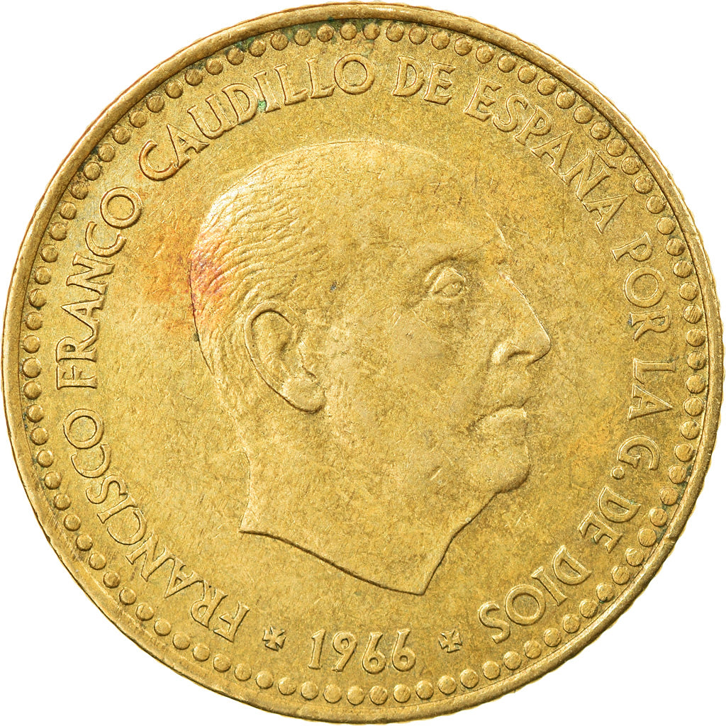 Moneta, Hiszpania, Francisco Franco, caudillo, Peseta, 1975, EF(40-45)