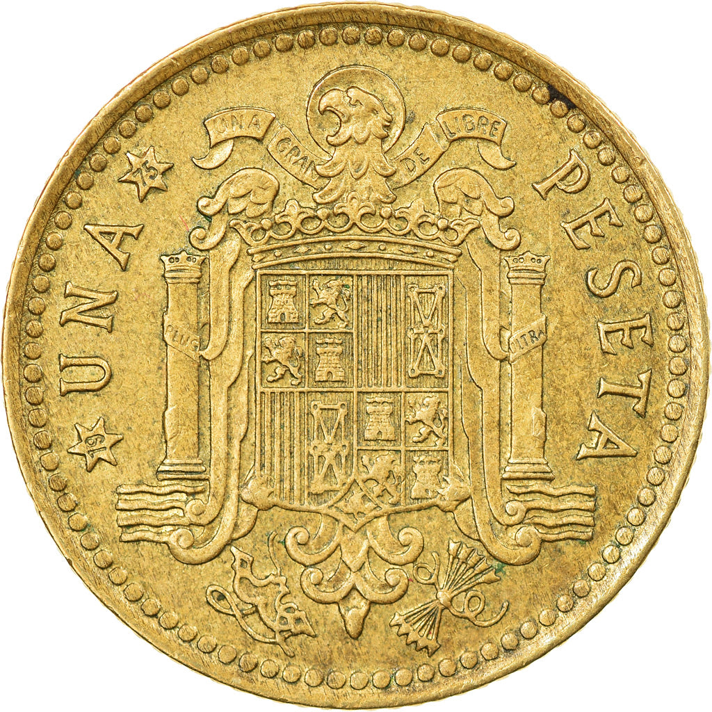 Moneta, Hiszpania, Francisco Franco, caudillo, Peseta, 1975, EF(40-45)