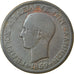 Moneta, Grecia, George I, 10 Lepta, 1869, Strassburg, MB+, Rame, KM:43