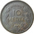 Moneda, Grecia, George I, 10 Lepta, 1869, Strassburg, BC+, Cobre, KM:43