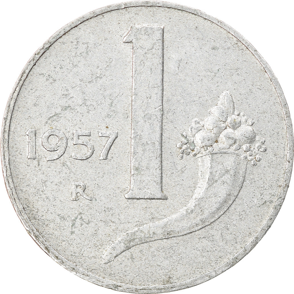 Monnaie, Italie, Lira, 1957, Rome, TB+, Aluminium, KM:91