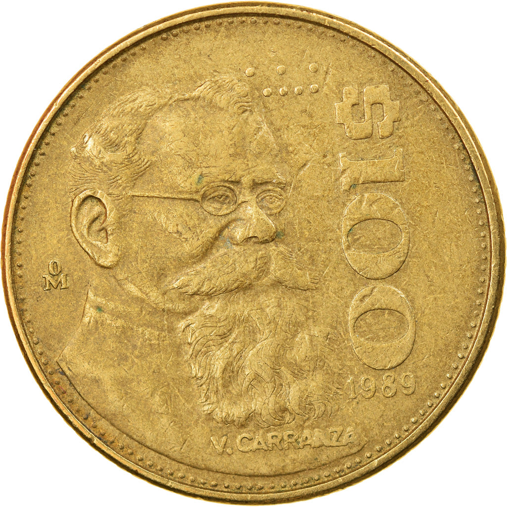 Münze, Mexiko, 100 Pesos, 1989, Mexico City, S+, Aluminum-Bronze, KM:493