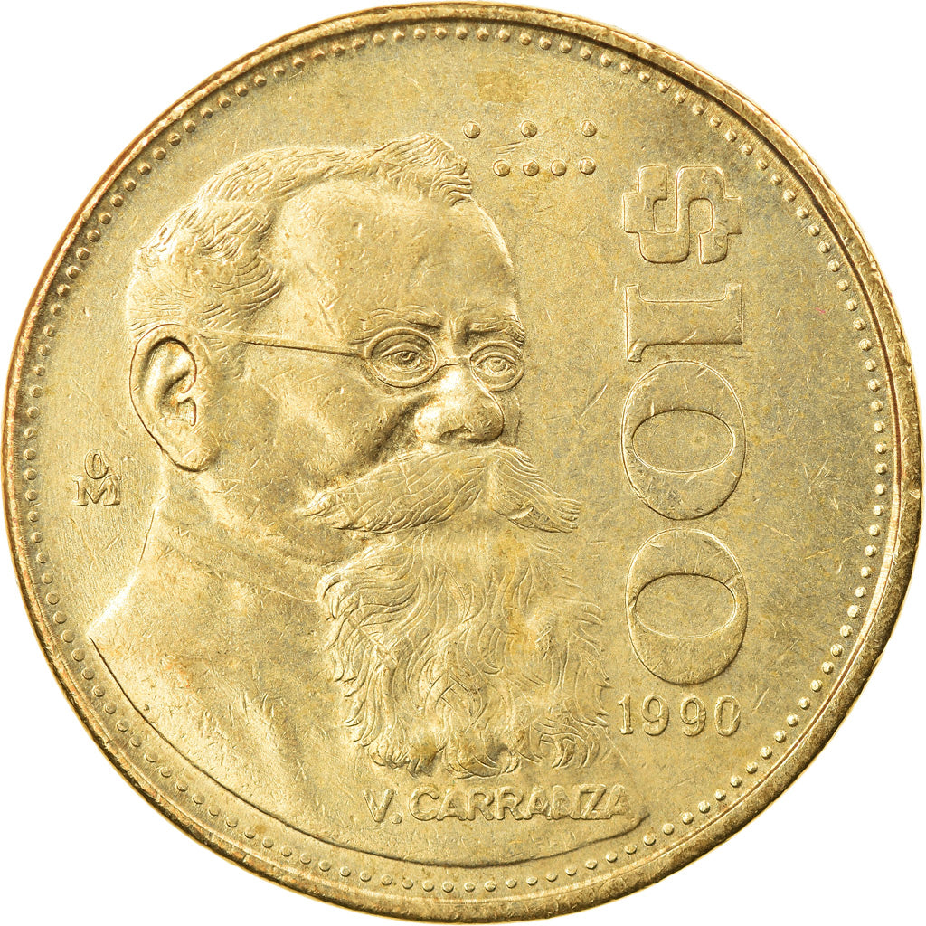 Münze, Mexiko, 100 Pesos, 1990, Mexico City, SS, Aluminum-Bronze, KM:493