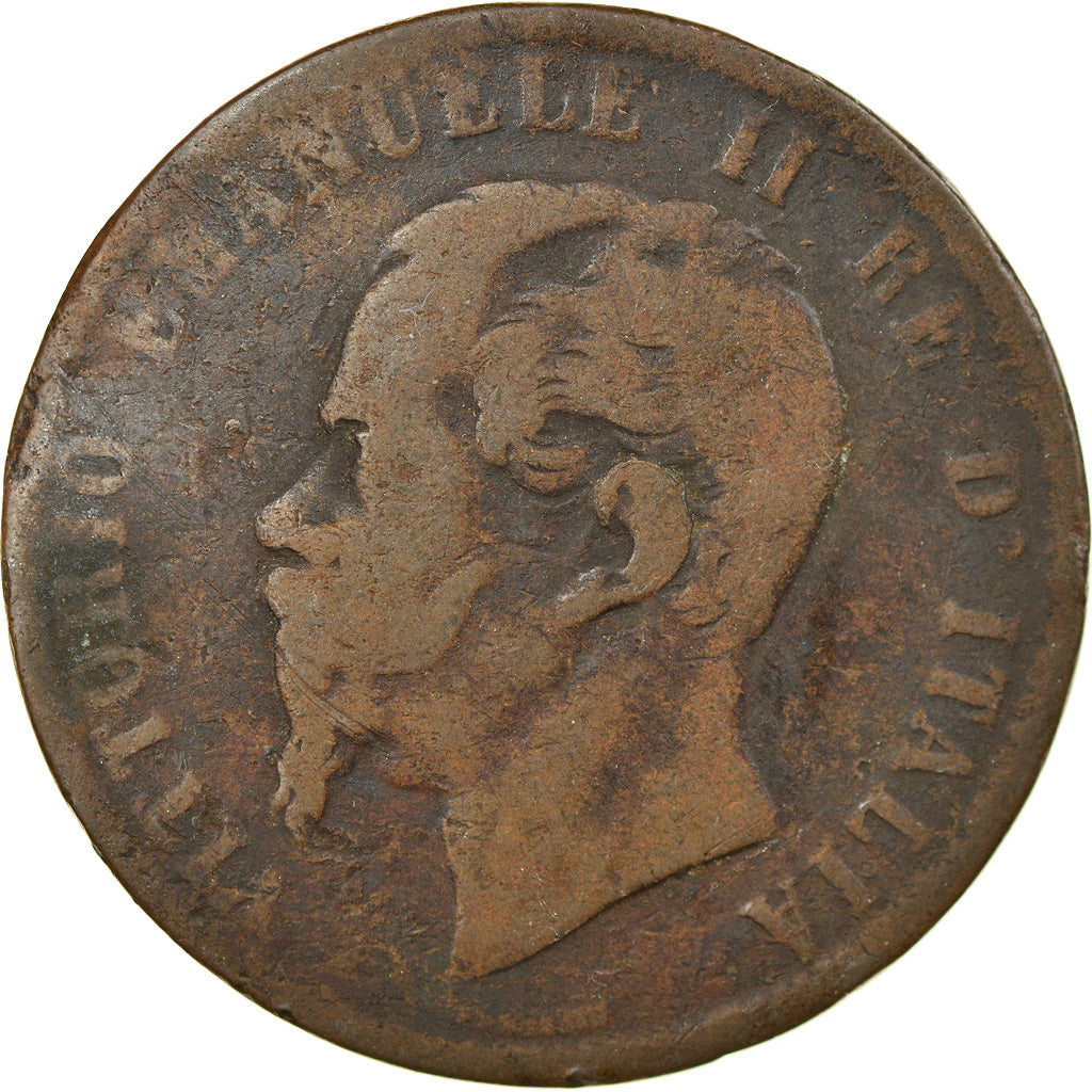 Monnaie, Italie, Vittorio Emanuele II, 10 Centesimi, 1866, Strasbourg, TB