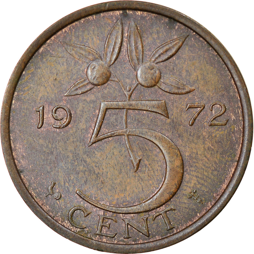 Moeda, Países Baixos, Juliana, 5 Cents, 1972, VF(30-35), Bronze, KM:181