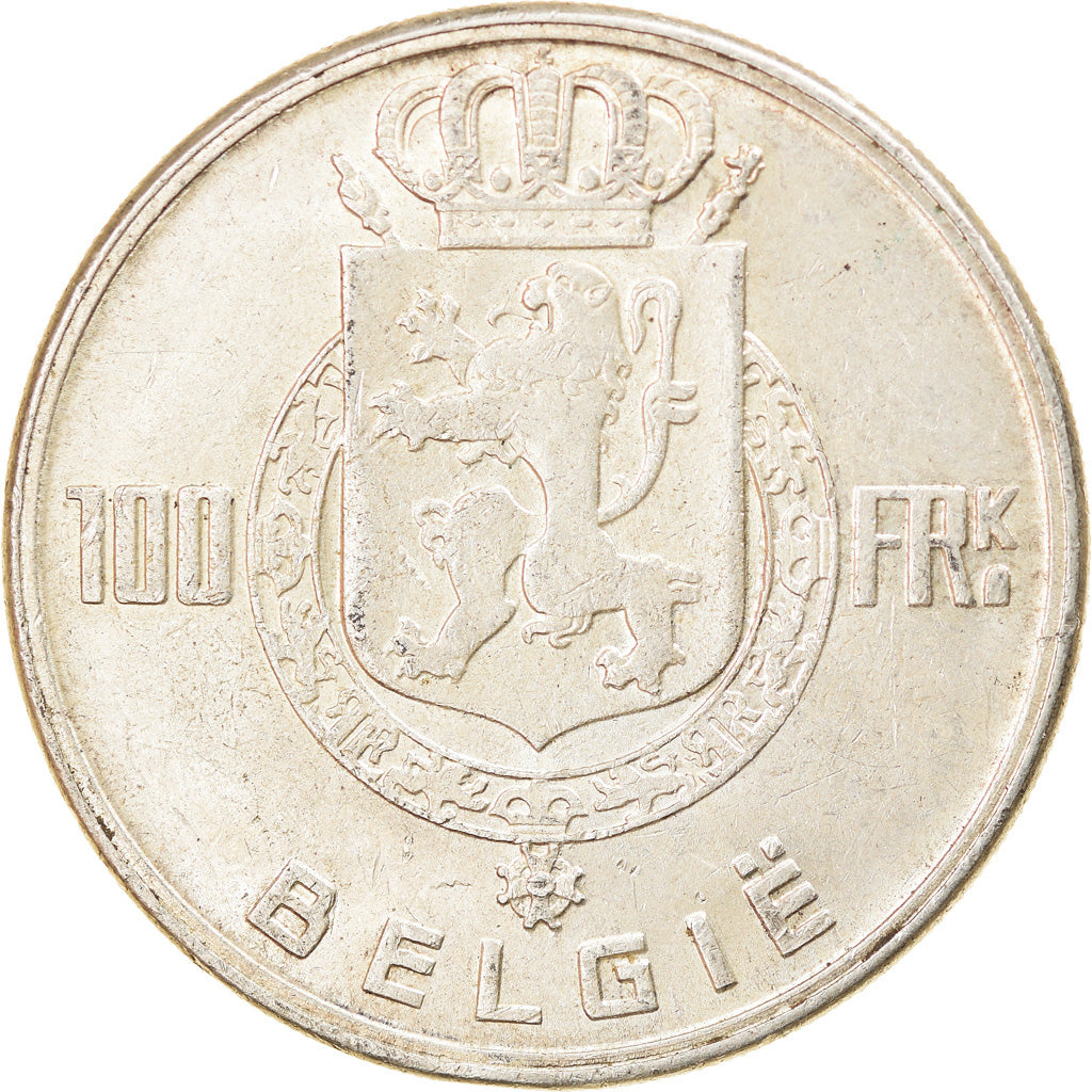 Monnaie, Belgique, 100 Francs, 100 Frank, 1949, TTB, Argent, KM:139.1