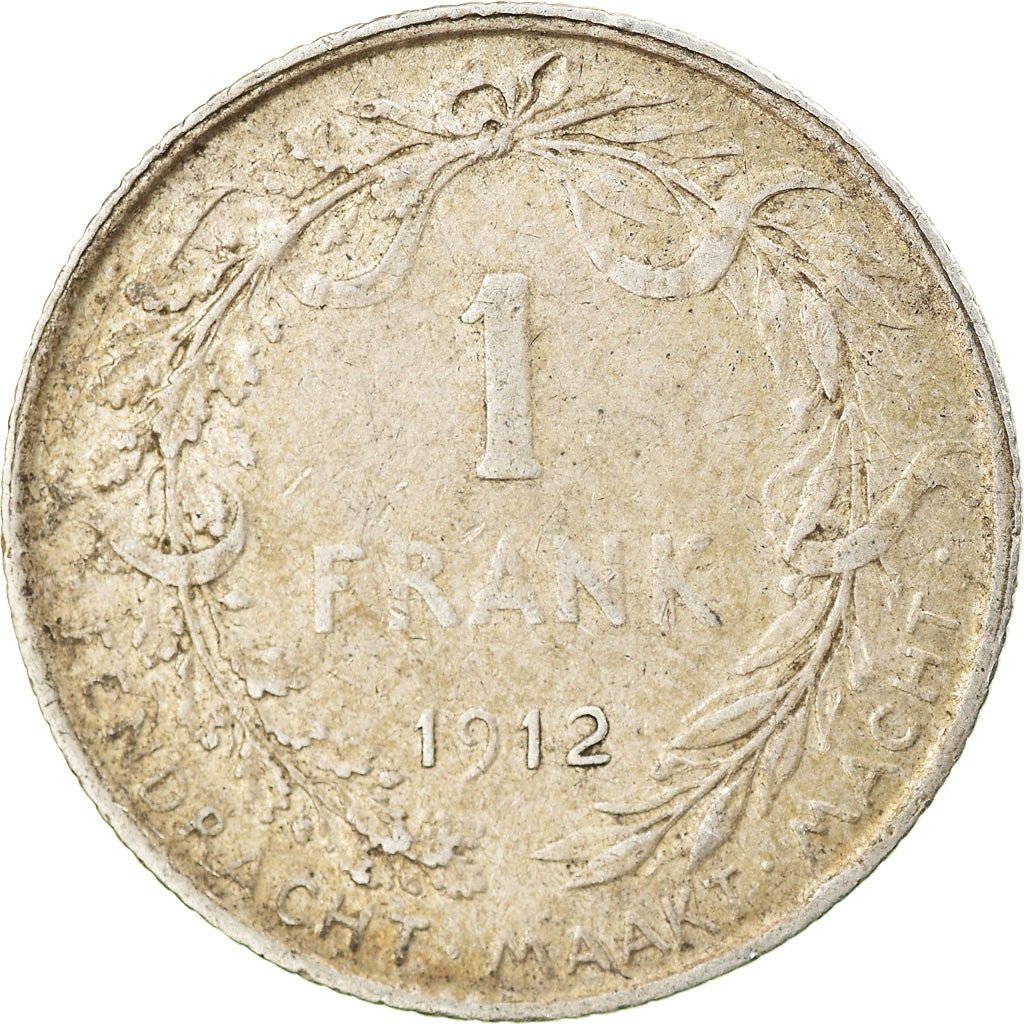Coin, Belgium, Franc, 1912, VF(30-35), Silver, KM:73.1