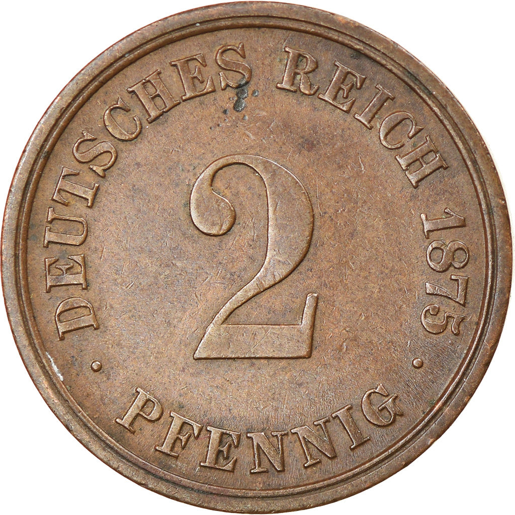 Moeda, ALEMANHA - IMPÉRIO, Wilhelm I, 2 Pfennig, 1875, Munich, EF(40-45)