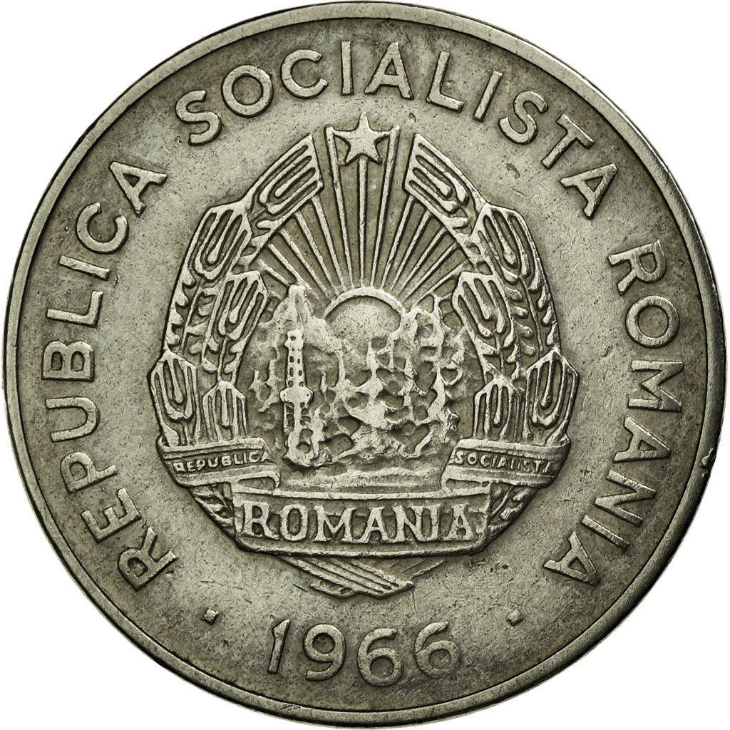 Coin, Romania, 15 Bani, 1966, EF(40-45), Nickel Clad Steel, KM:93
