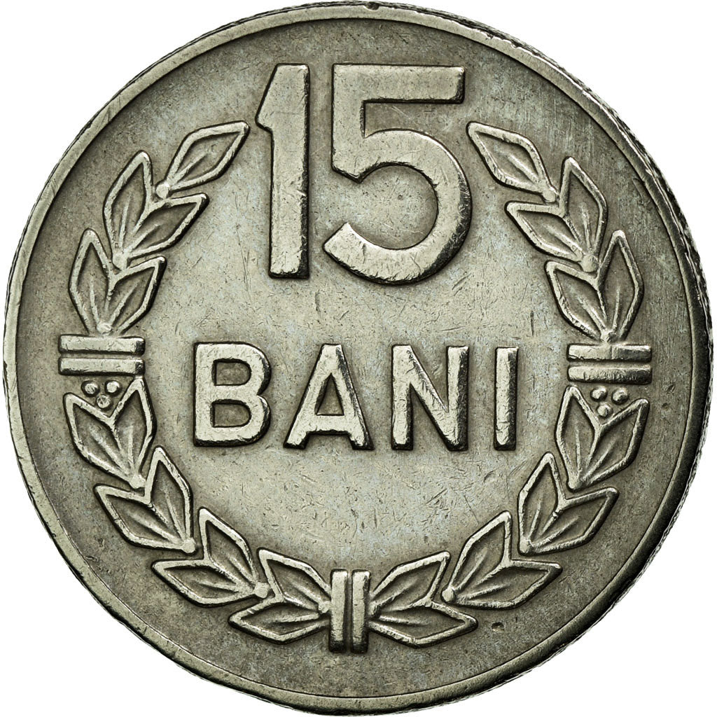 Coin, Romania, 15 Bani, 1966, EF(40-45), Nickel Clad Steel, KM:93