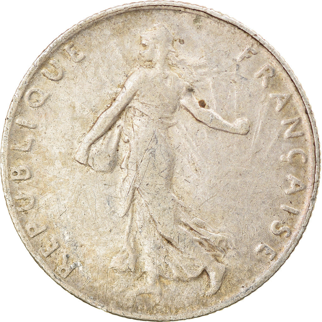 Moneta, Francja, Semeuse, 50 Centimes, 1908, Paris, EF(40-45), Srebro, KM:854