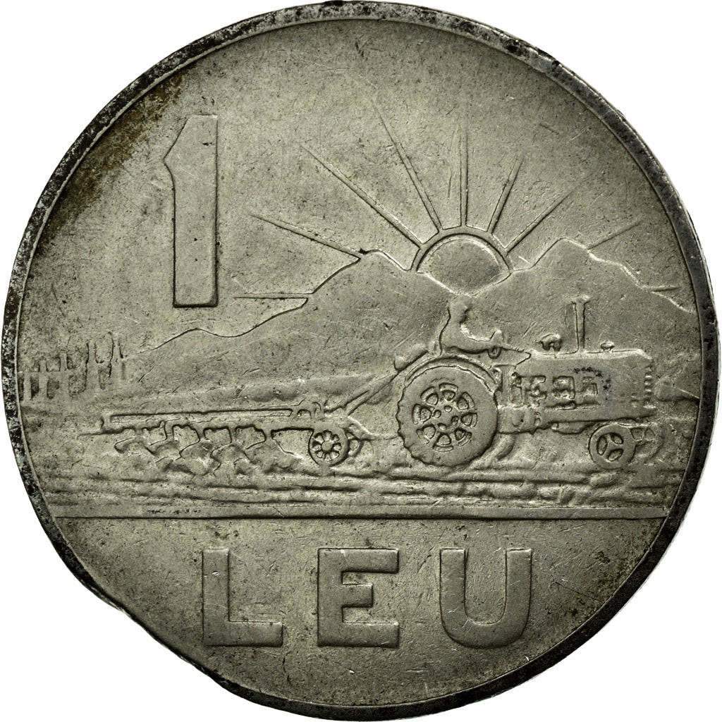 Coin, Romania, Leu, 1966, EF(40-45), Nickel Clad Steel, KM:95