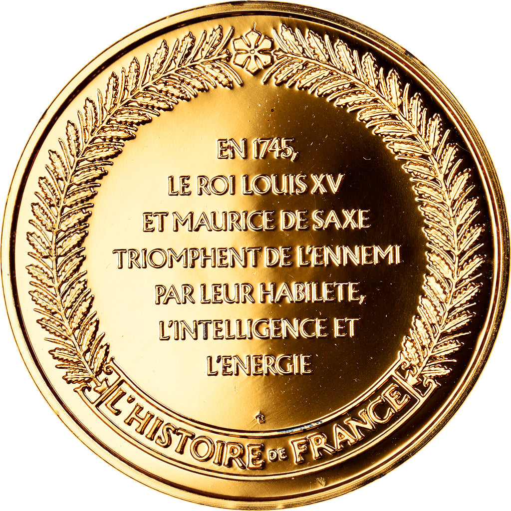 Francia, medalla, Louis XV, Victoire de Fontenoy, History, FDC, Oro vermeil