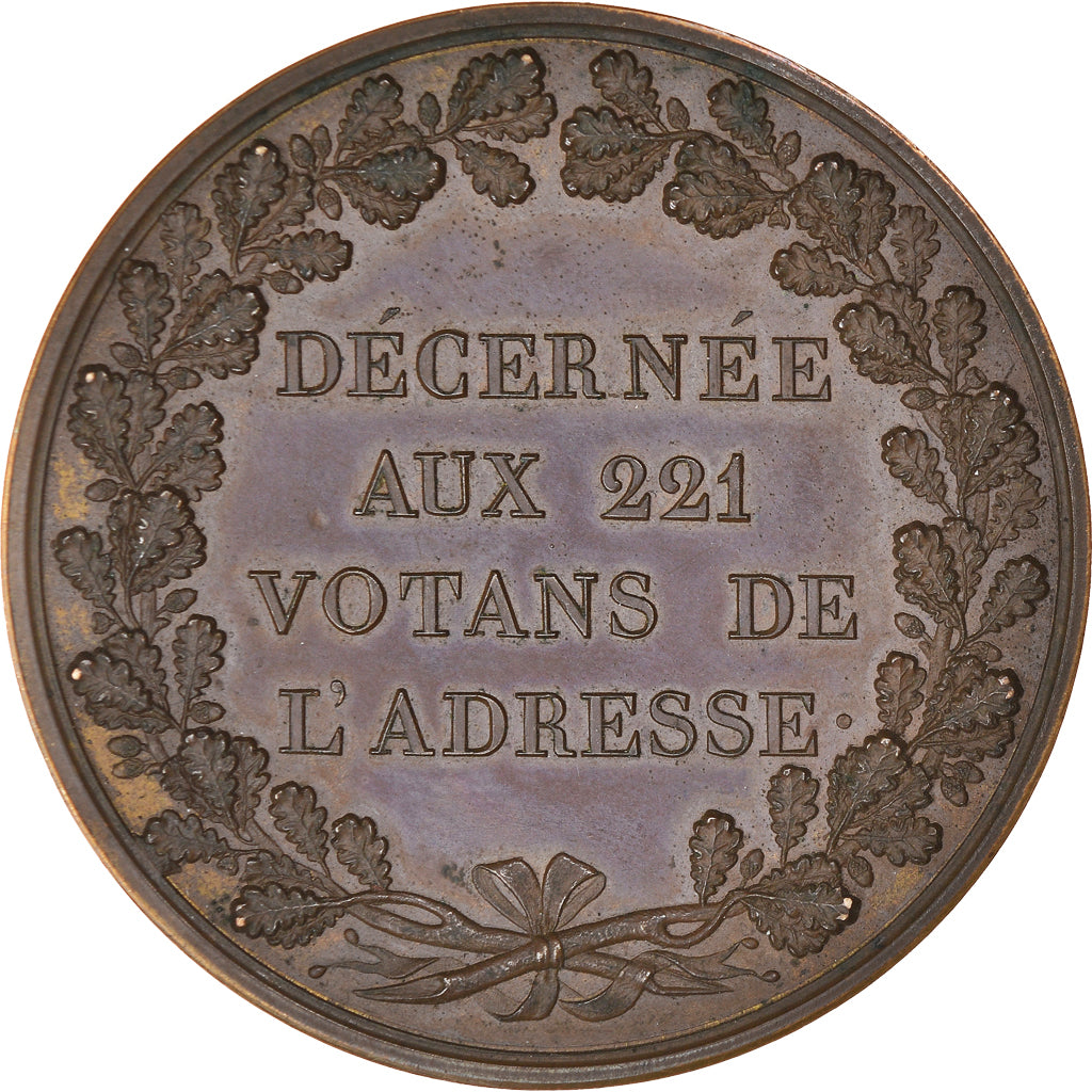 Frankreich, Medaille, Charles X, l'Adresse des 221, History, 1830, Caunois, VZ+