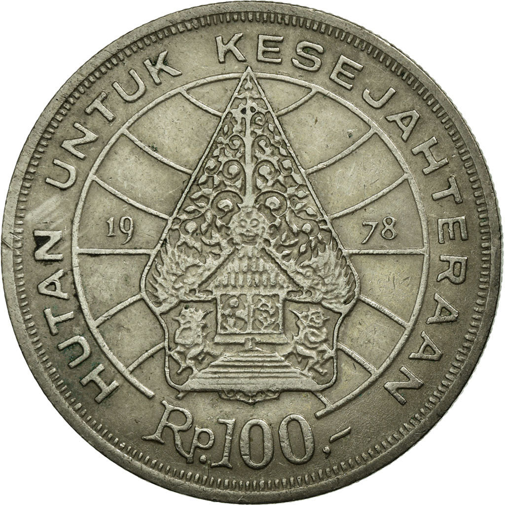 Coin, Indonesia, 100 Rupiah, 1978, EF(40-45), Copper-nickel, KM:42