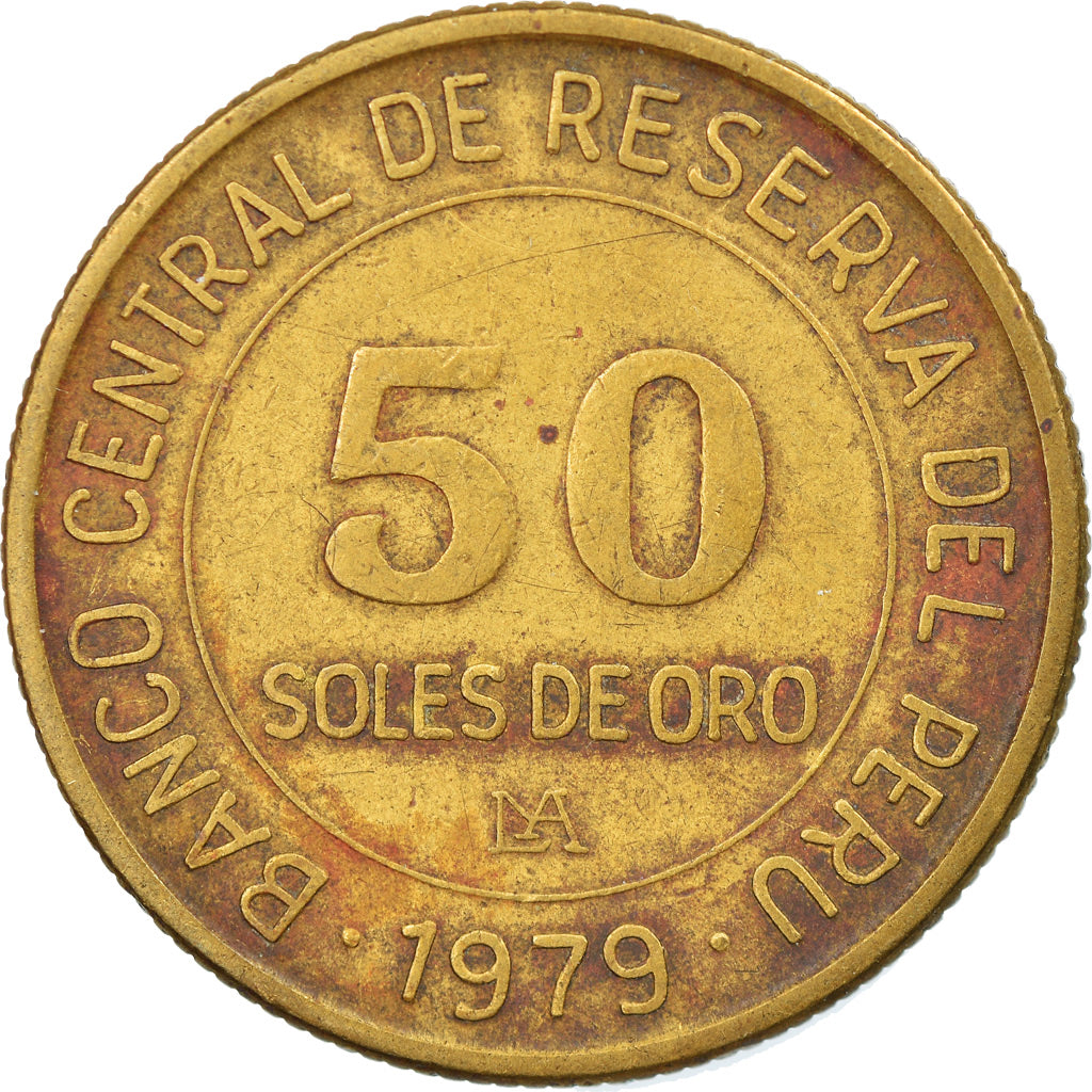 Coin, Peru, 50 Soles, 1979, Lima, VF(30-35), Aluminum-Bronze, KM:273