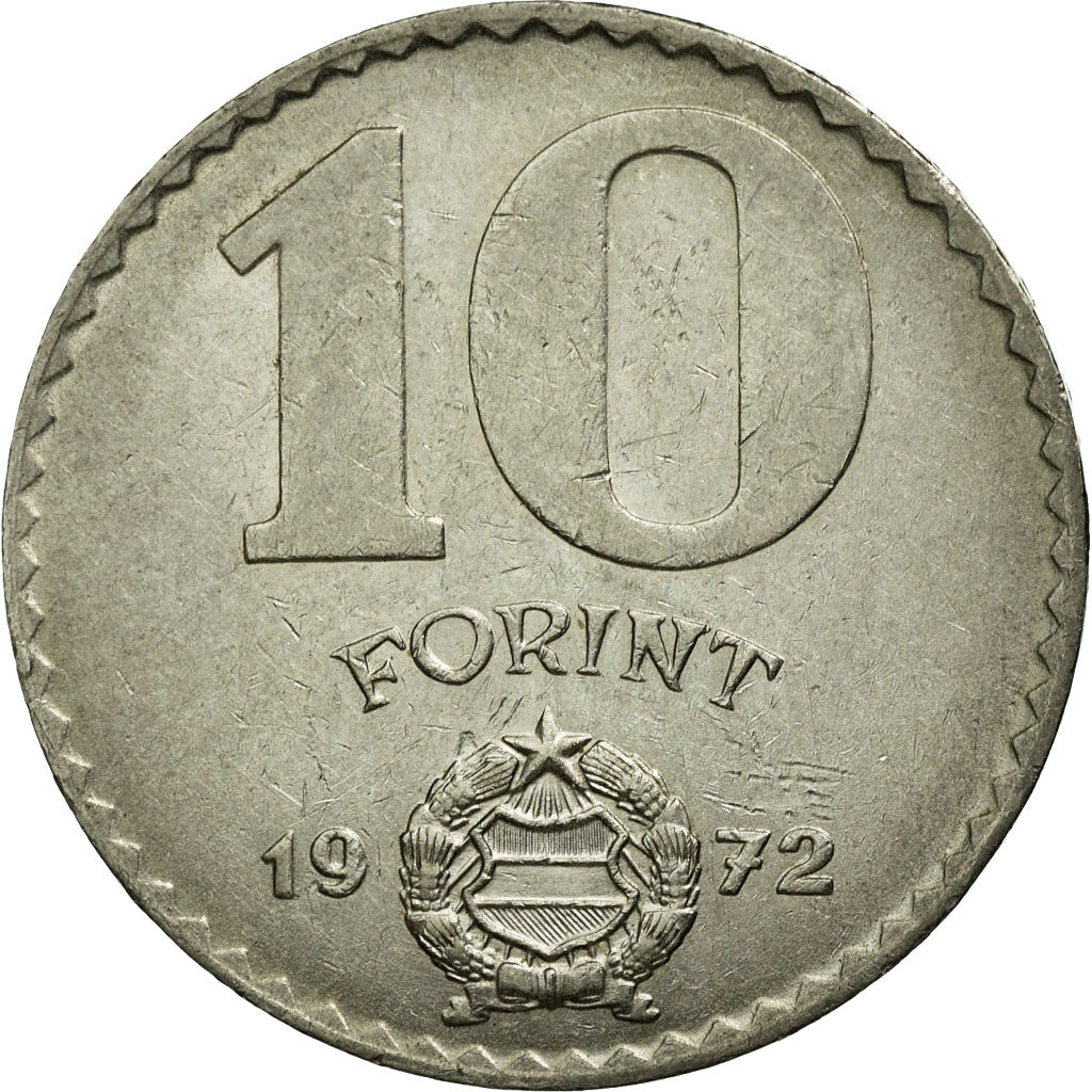 Münze, Ungarn, 10 Forint, 1972, SS+, Nickel, KM:595