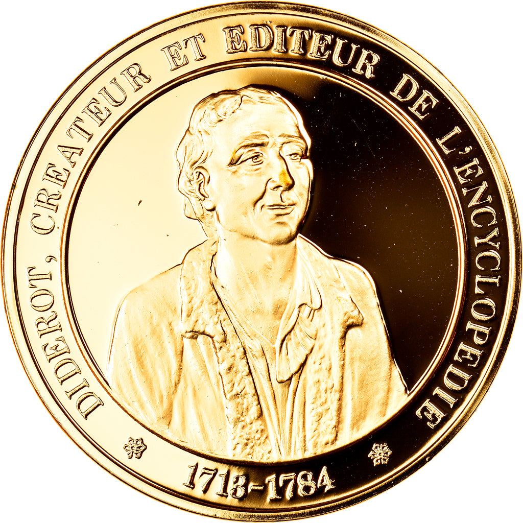 France, Medal, Diderot, L'Encyclopédie, History, MS(65-70), Vermeil