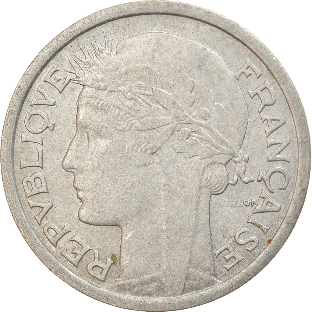 Moeda, França, Morlon, Franc, 1947, Beaumont - Le Roger, EF(40-45), Alumínio