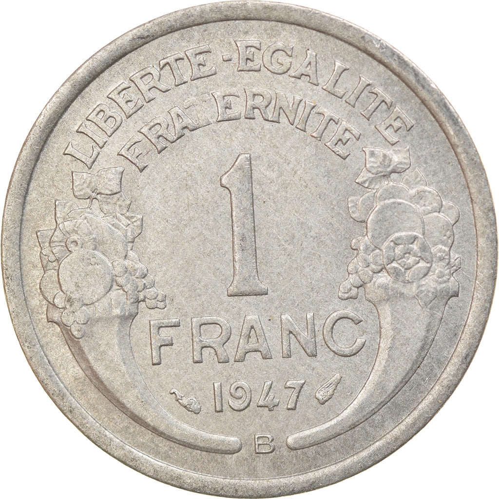 Moeda, França, Morlon, Franc, 1947, Beaumont - Le Roger, EF(40-45), Alumínio