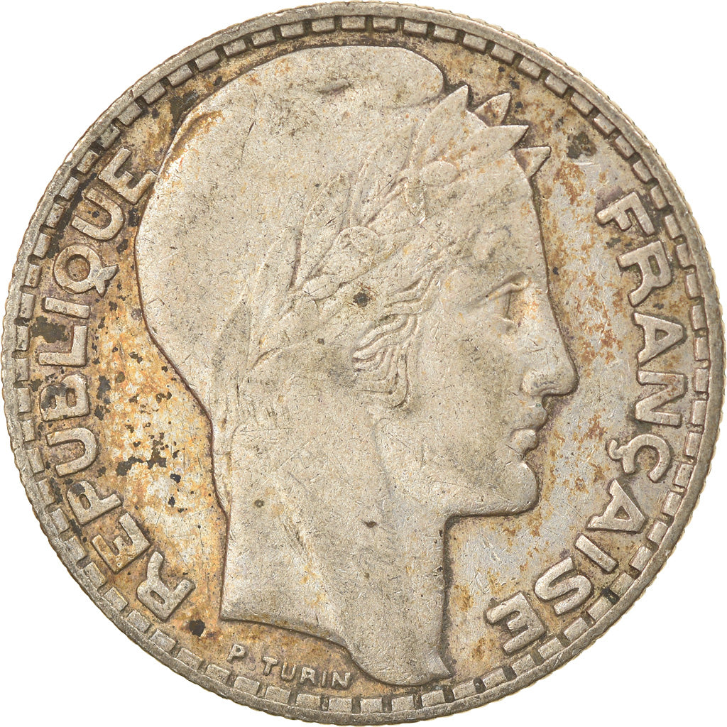 Moneta, Francja, Turin, 10 Francs, 1933, Paris, VF(30-35), Srebro, KM:878