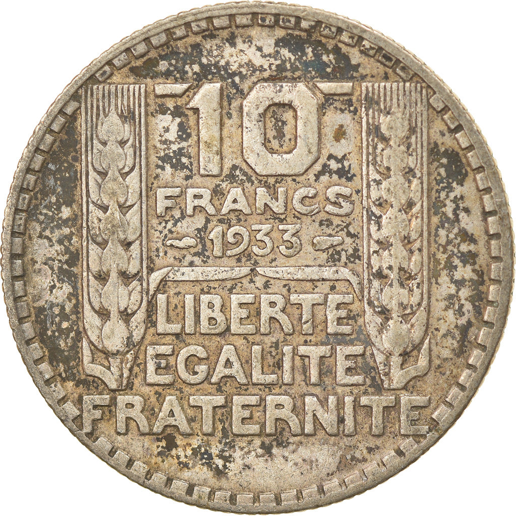 Moneta, Francja, Turin, 10 Francs, 1933, Paris, VF(30-35), Srebro, KM:878