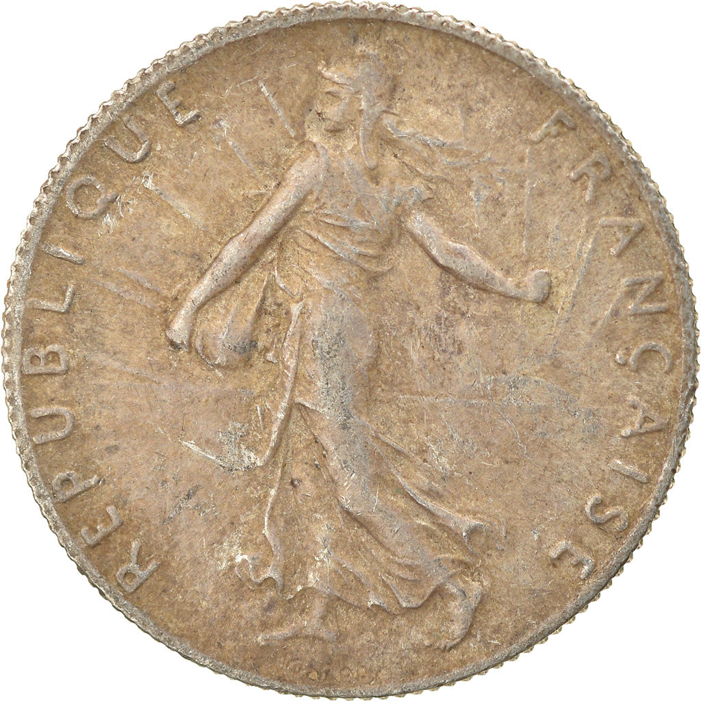 Moneta, Francja, Semeuse, 50 Centimes, 1916, Paris, VF(30-35), Srebro, KM:854