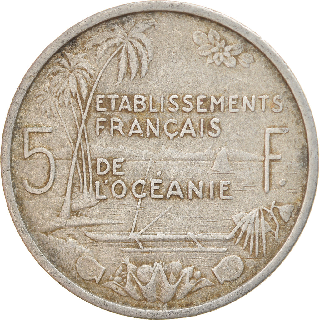Munten, FRANS OCEANIE, 5 Francs, 1952, Paris, FR+, Aluminium, KM:4
