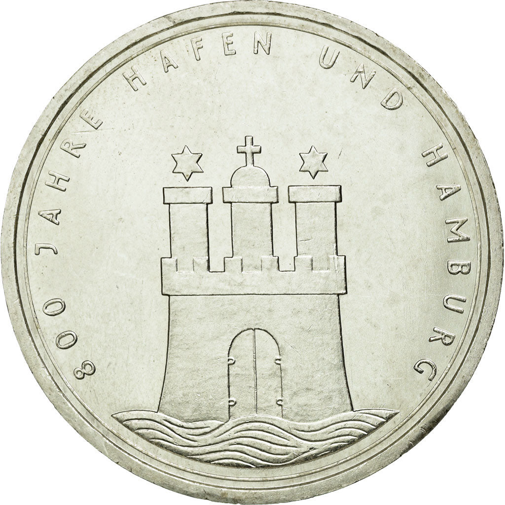 Monnaie, République fédérale allemande, 10 Mark, 1989, Hamburg, Germany