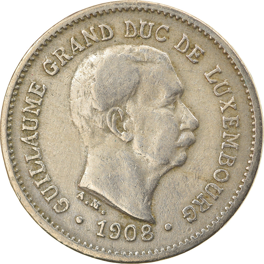 Coin, Luxembourg, William IV, 5 Centimes, 1908, EF(40-45), Copper-nickel, KM:26