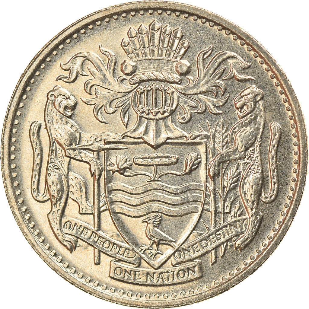 Coin, Guyana, 25 Cents, 1989, AU(55-58), Copper-nickel, KM:34