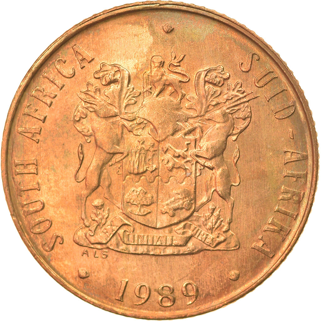Moneta, Sudafrica, 2 Cents, 1989, BB+, Bronzo, KM:83