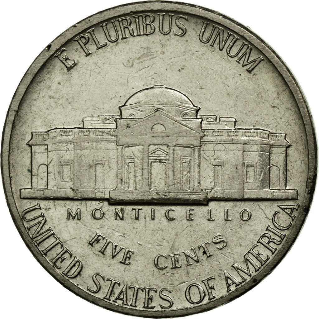 Monnaie, États-Unis, Jefferson Nickel, 5 Cents, 1977, U.S. Mint, Philadelphie