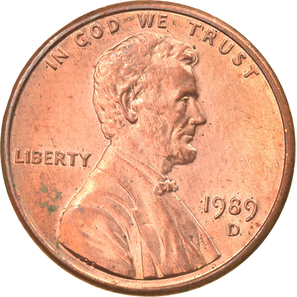 Moneta, Stati Uniti, Lincoln Cent, Cent, 1989, U.S. Mint, Denver, SPL-, Zinco