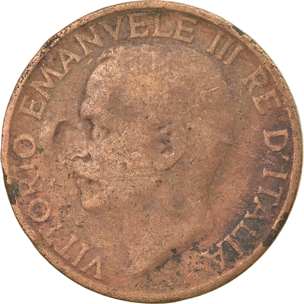 Moneta, Italia, Vittorio Emanuele III, 10 Centesimi, 1930, Rome, MB+, Bronzo
