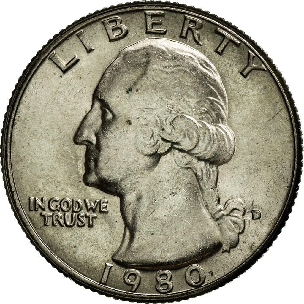 Monnaie, États-Unis, Washington Quarter, Quarter, 1980, U.S. Mint, Denver