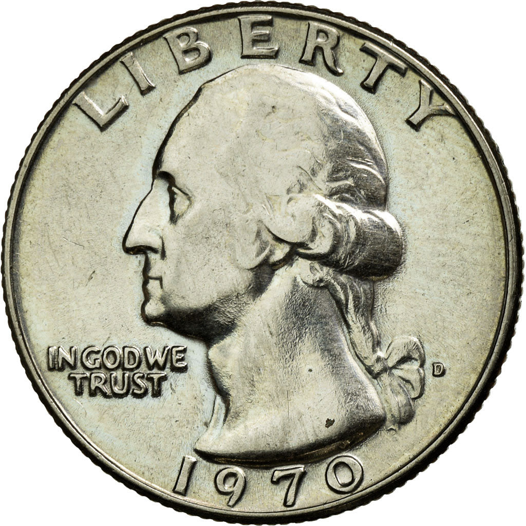 Coin, United States, Washington Quarter, Quarter, 1970, U.S. Mint, Denver